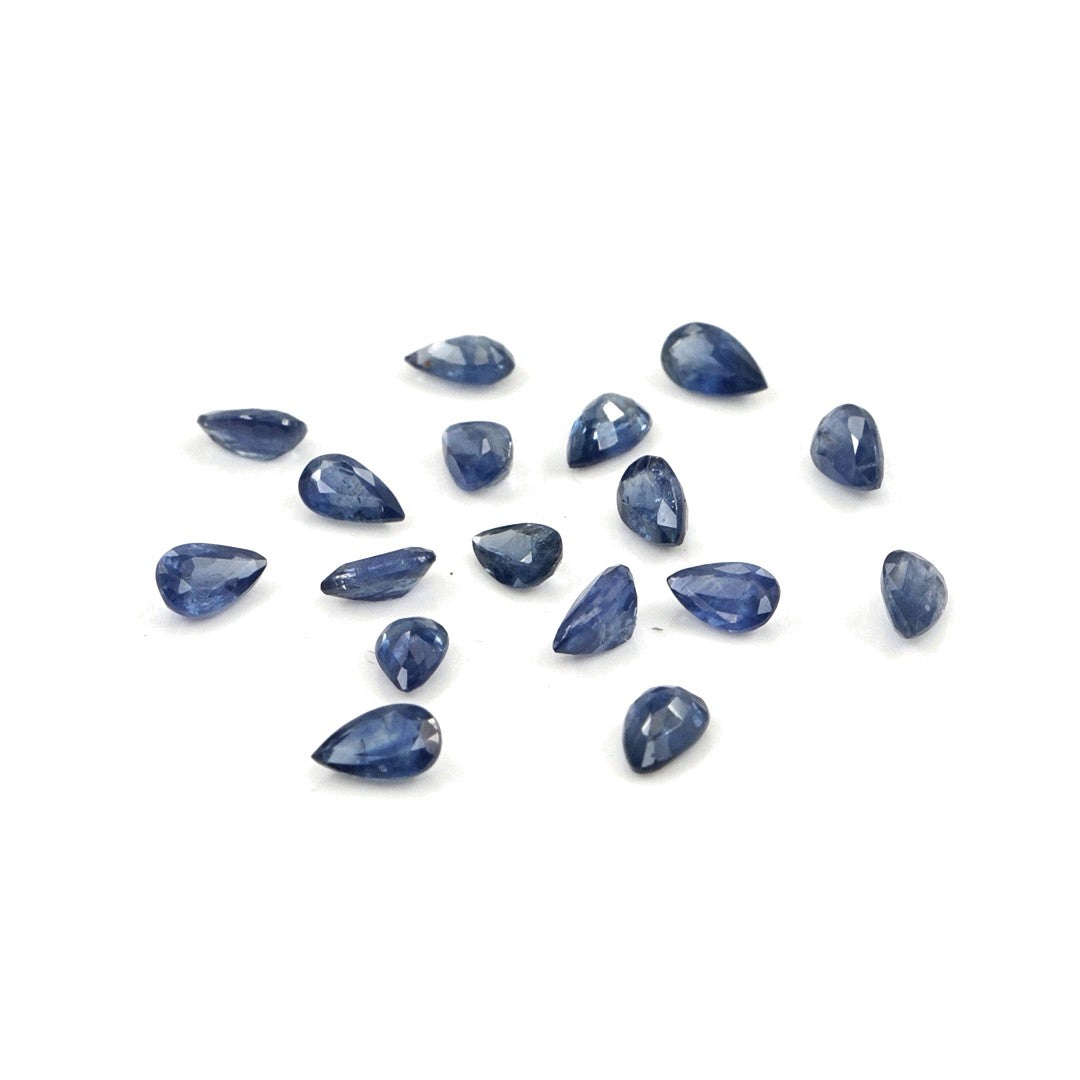 Natural Untreated Blue Sapphire Calibrated Pears | 3x5mm & 4x6mm