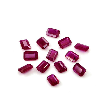 Natural Untreated Mozambique Ruby Calibrated Octagons | 3x5mm & 4x6mm