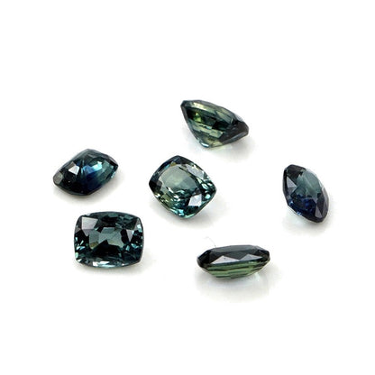 Natural Untreated Australian Teal Sapphire Calibrated Long Cushion | 3x4mm & 4x5mm