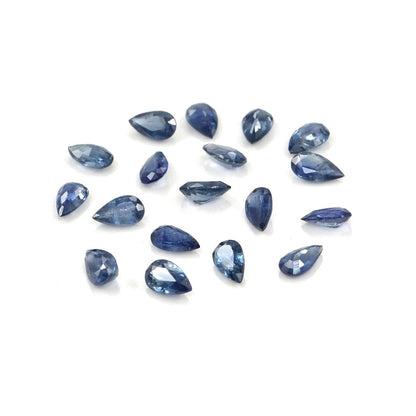Natural Untreated Blue Sapphire Calibrated Pears | 3x5mm & 4x6mm
