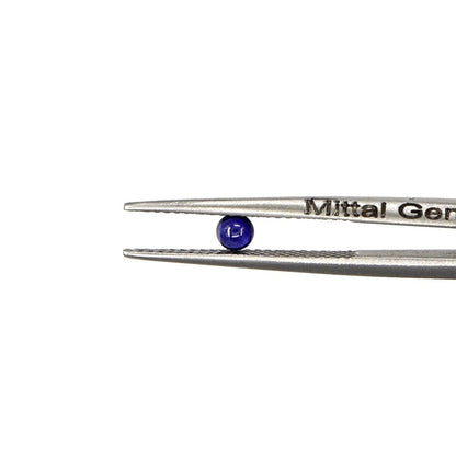 Natural Untreated Blue Sapphire Calibrated Cabochon Rounds | 3mm & 3.5mm