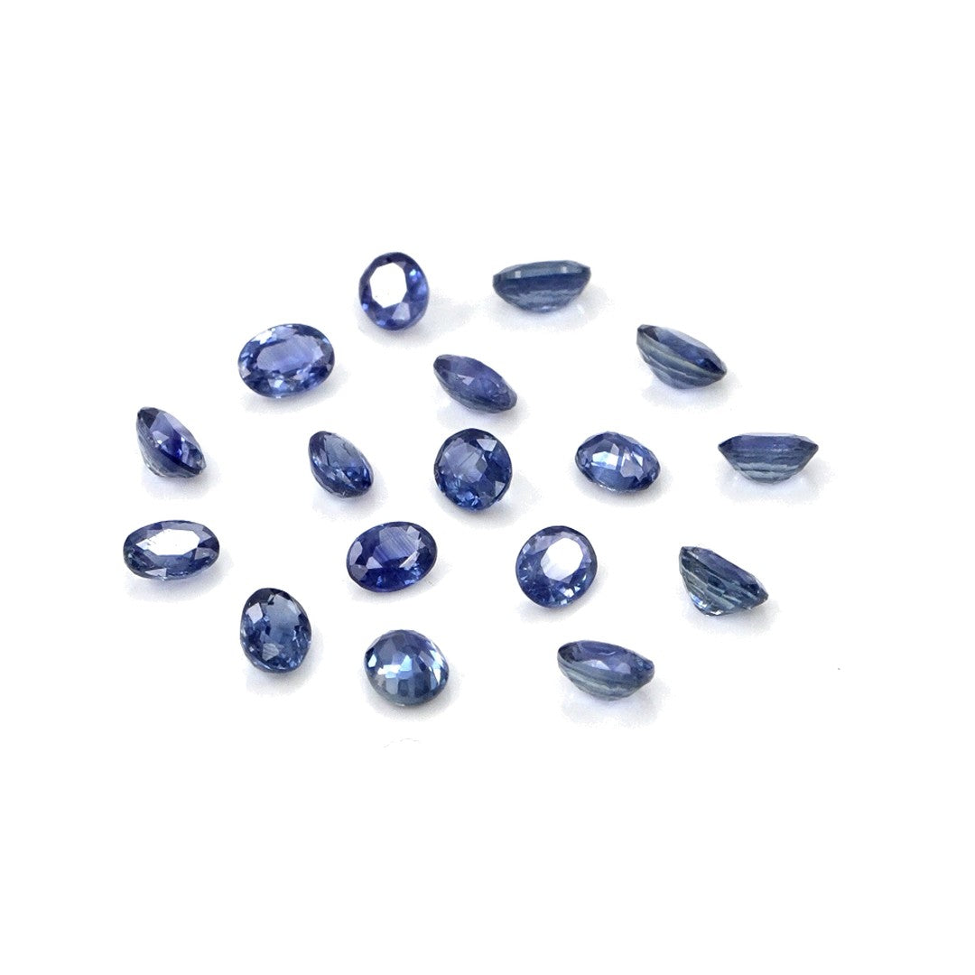 Natural Untreated Blue Sapphire Calibrated Ovals | 3x4mm & 4x5mm