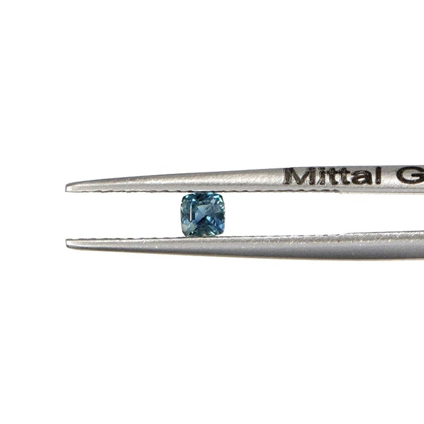 Natural Untreated Australian Teal Sapphire Calibrated Cushions | 3mm & 3.5mm