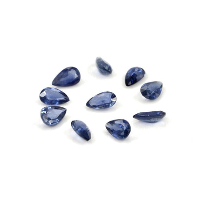 Natural Untreated Blue Sapphire Calibrated Pears | 3x5mm & 4x6mm