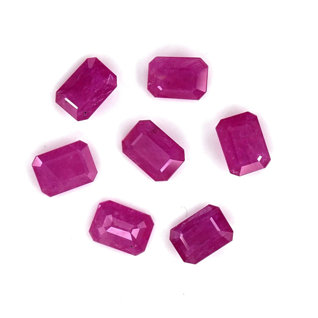 Natural Untreated Mozambique Ruby Calibrated Octagons | 5x7mm & 6x8mm