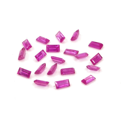 Natural Untreated Mozambique Pink Sapphire Calibrated Baguettes | 2x4mm & 2.5x5mm