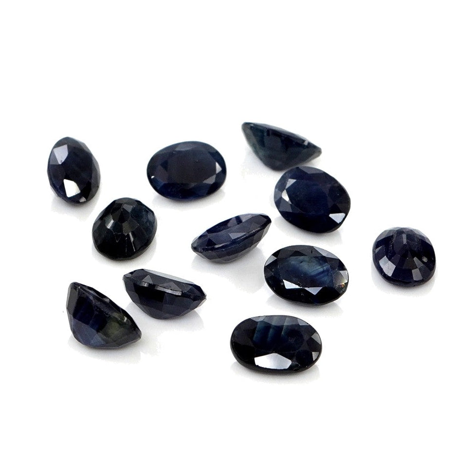 Natural Untreated Blue Sapphire Calibrated Ovals | 5x7mm & 6x8mm