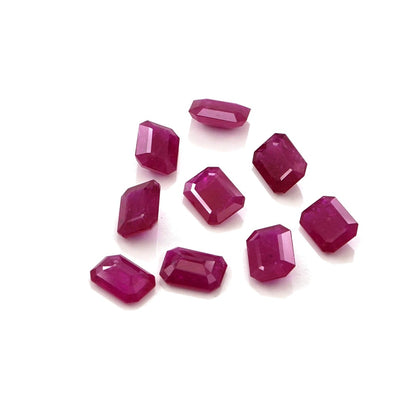 Natural Untreated Mozambique Ruby Calibrated Octagons | 5x7mm & 6x8mm