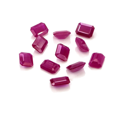 Natural Untreated Mozambique Ruby Calibrated Octagons | 5x7mm & 6x8mm