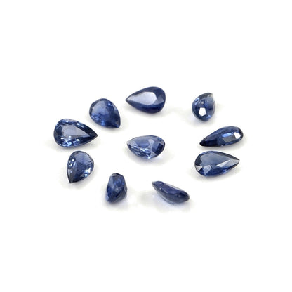 Natural Untreated Blue Sapphire Calibrated Pears | 3x5mm & 4x6mm