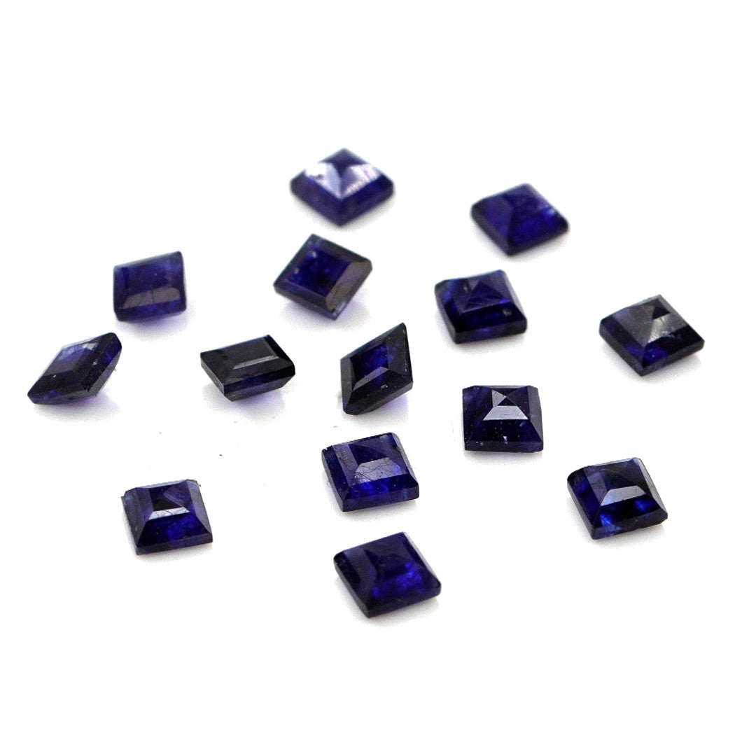 Natural Bangkok Blue Sapphire Calibrated Squares | 2mm & 2.5mm