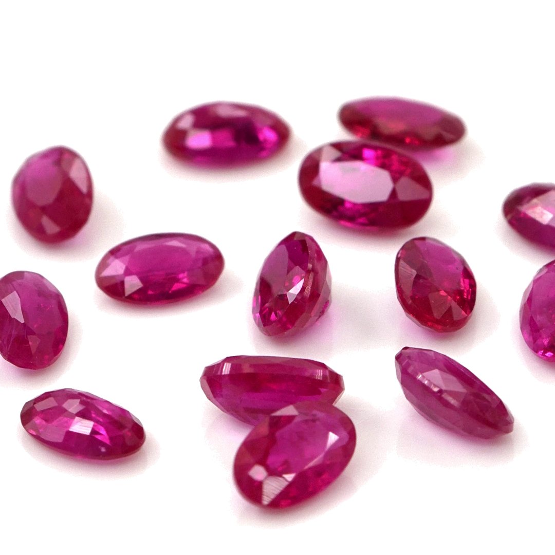 Natural Untreated Burma Ruby Calibrated Ovals | 3x5mm & 4x6mm