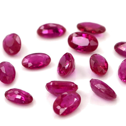 Natural Untreated Burma Ruby Calibrated Ovals | 3x5mm & 4x6mm