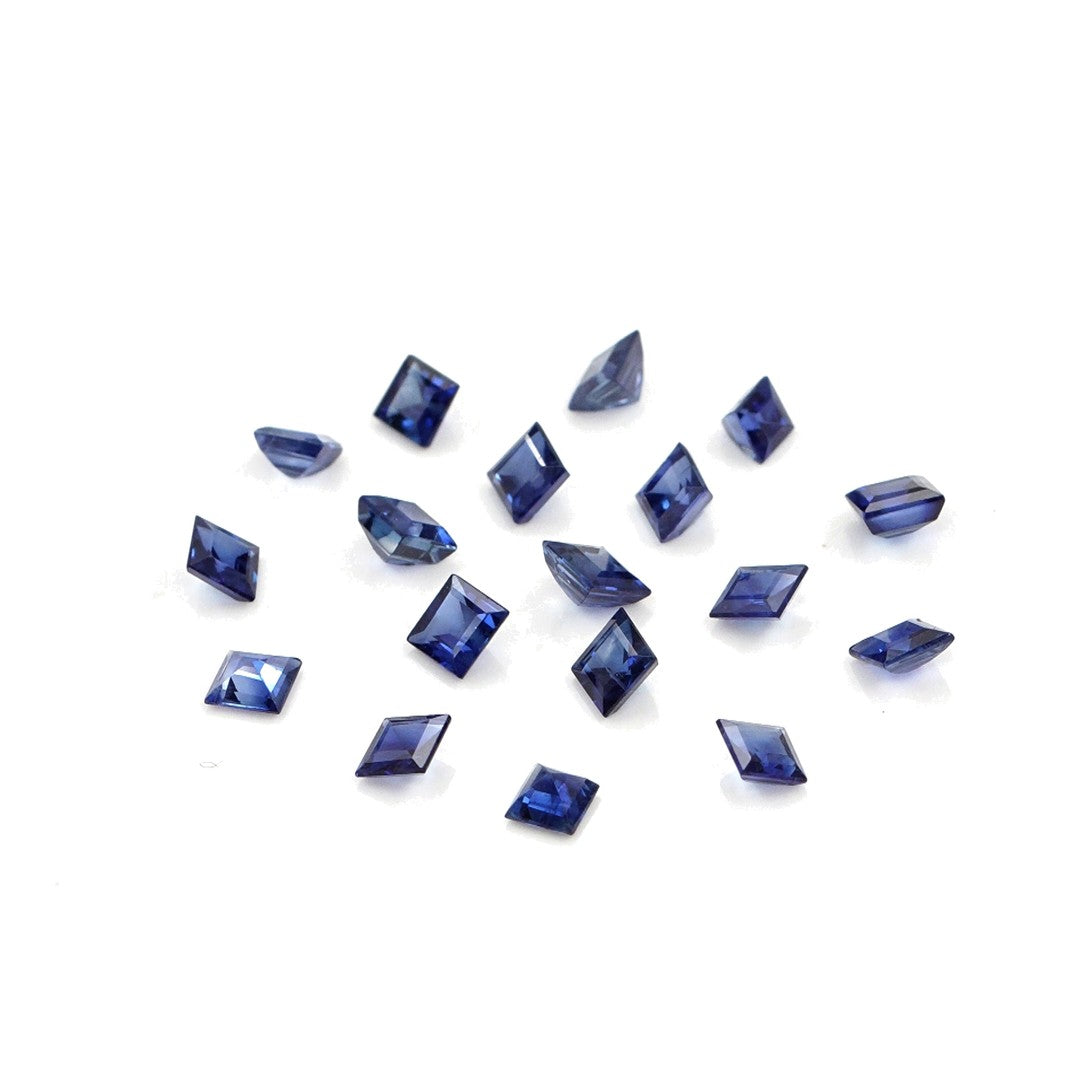 Natural Untreated Blue Sapphire Calibrated Squares | 3mm & 3.5mm
