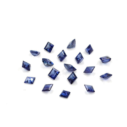Natural Untreated Blue Sapphire Calibrated Squares | 3mm & 3.5mm