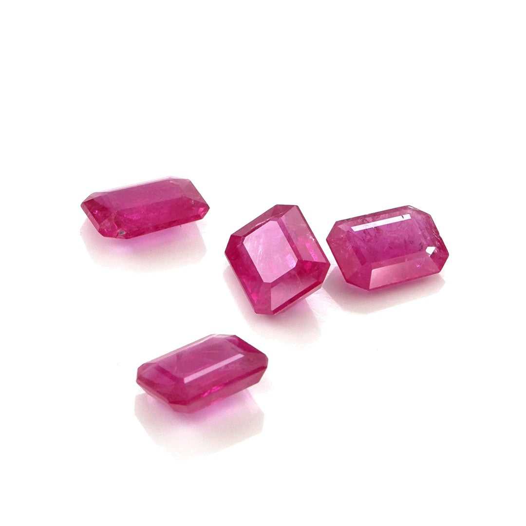 Natural Untreated Mozambique Ruby Calibrated Octagons | 5x7mm & 6x8mm