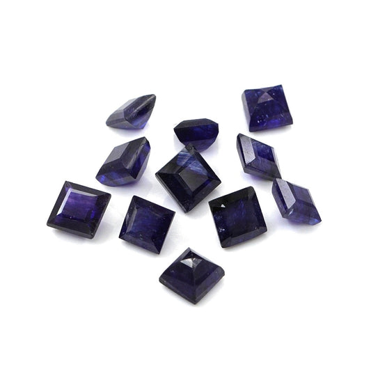 Natural Bangkok Blue Sapphire Calibrated Squares | 4mm & 4.5mm