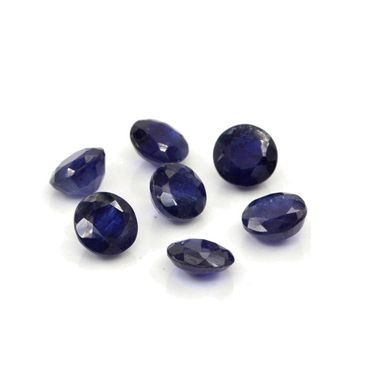 Natural Bangkok Blue Sapphire Calibrated Rounds | 7mm & 8mm