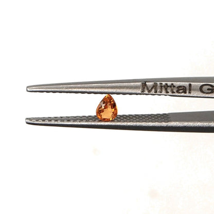 Natural Untreated Orange Sapphire Calibrated Pears | 3x4mm & 4x5mm