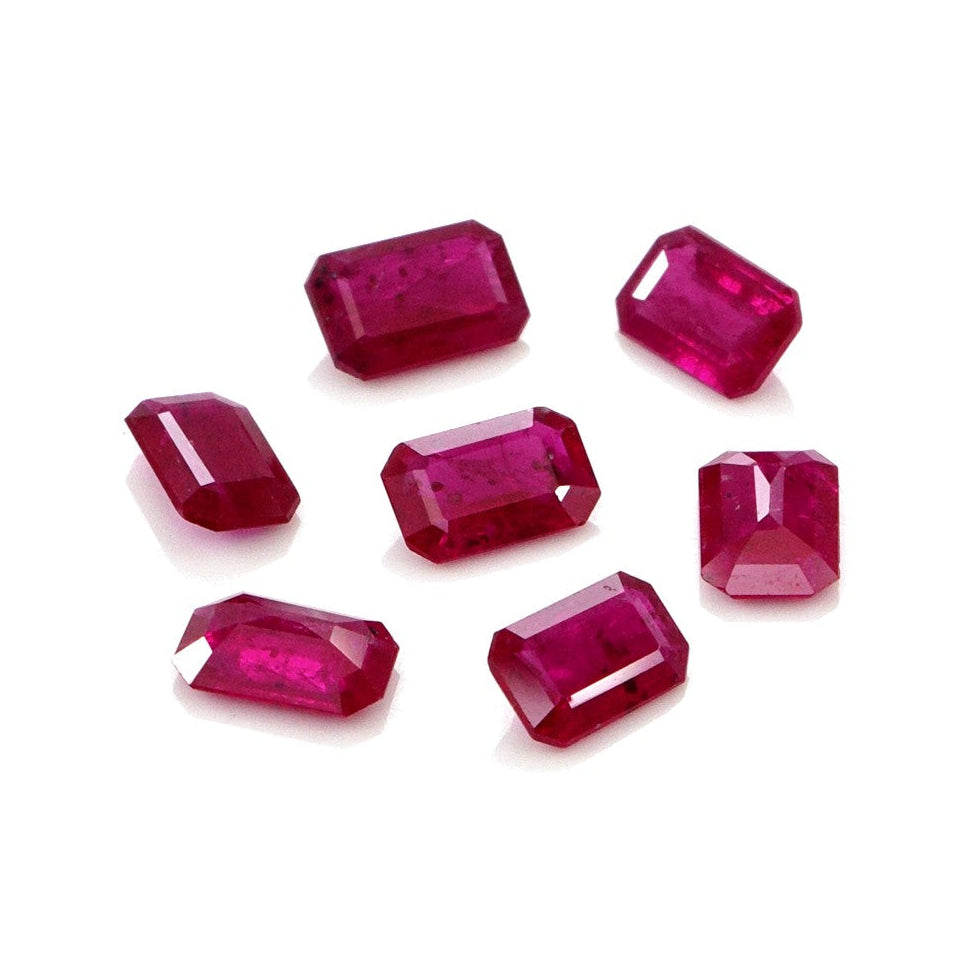 Natural Untreated Mozambique Ruby Calibrated Octagons | 3x5mm & 4x6mm