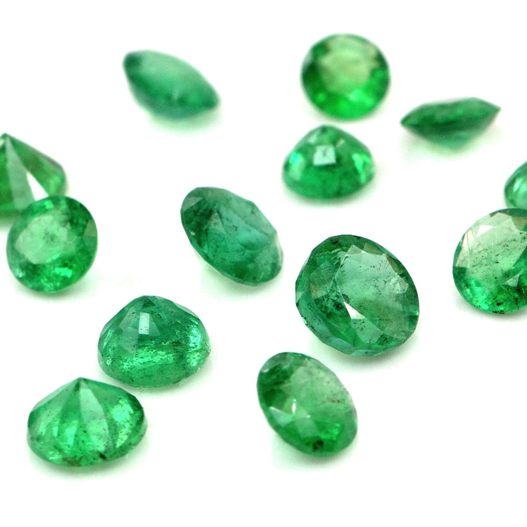Natural Zambian Emerald Calibrated Rounds | 3mm & 3.5mm