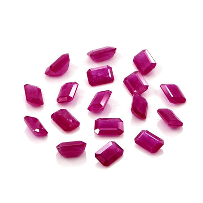 Natural Untreated Mozambique Ruby Calibrated Octagons | 3x5mm & 4x6mm
