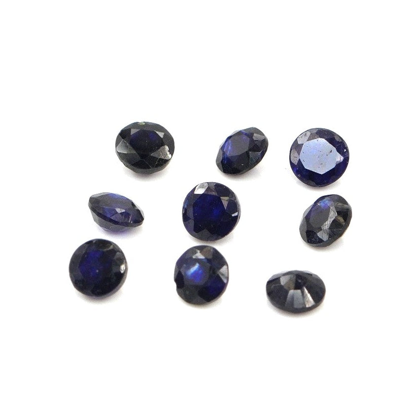 Natural Bangkok Blue Sapphire Calibrated Rounds | 4mm & 4.5mm