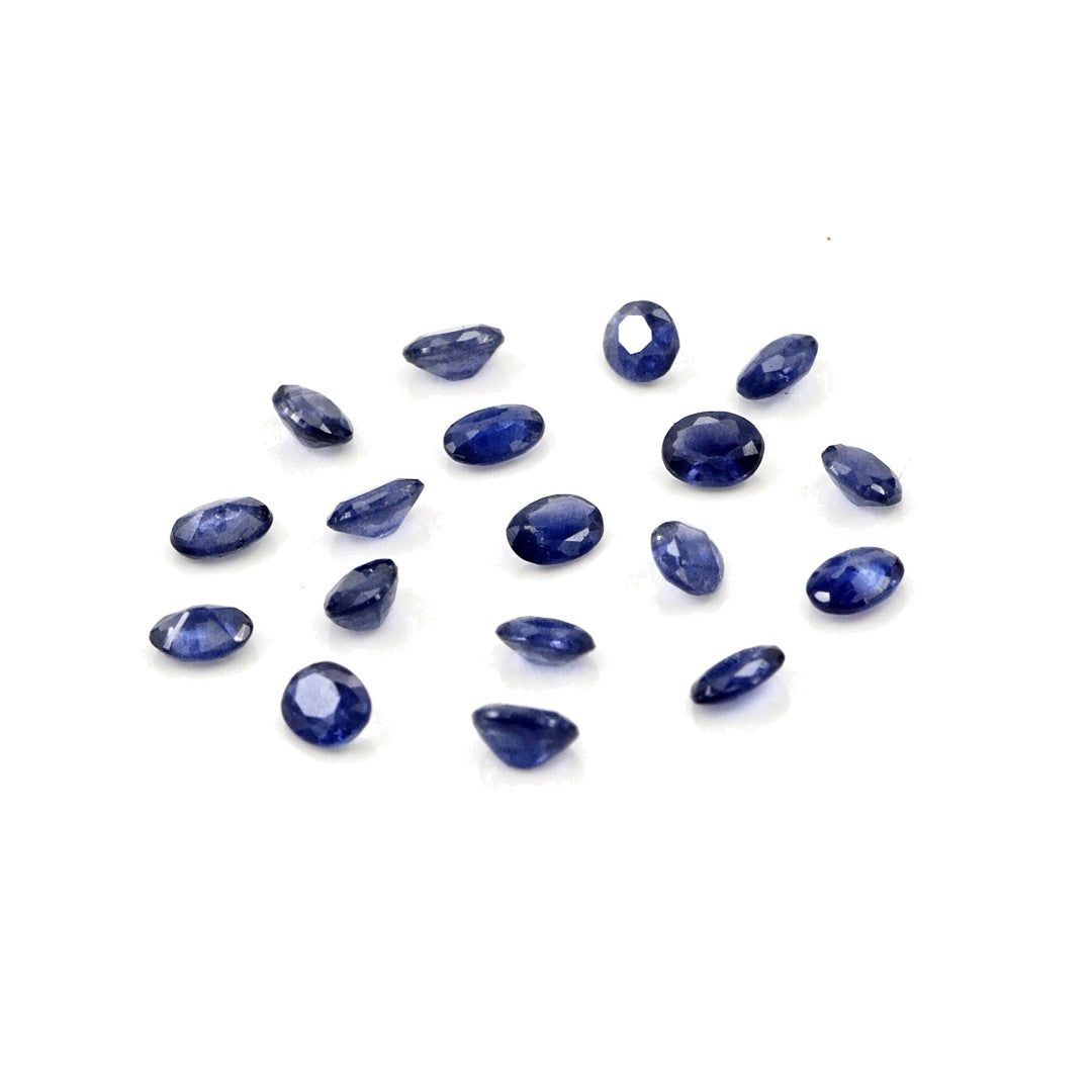 Natural Untreated Blue Sapphire Calibrated Ovals | 3x4mm & 4x5mm