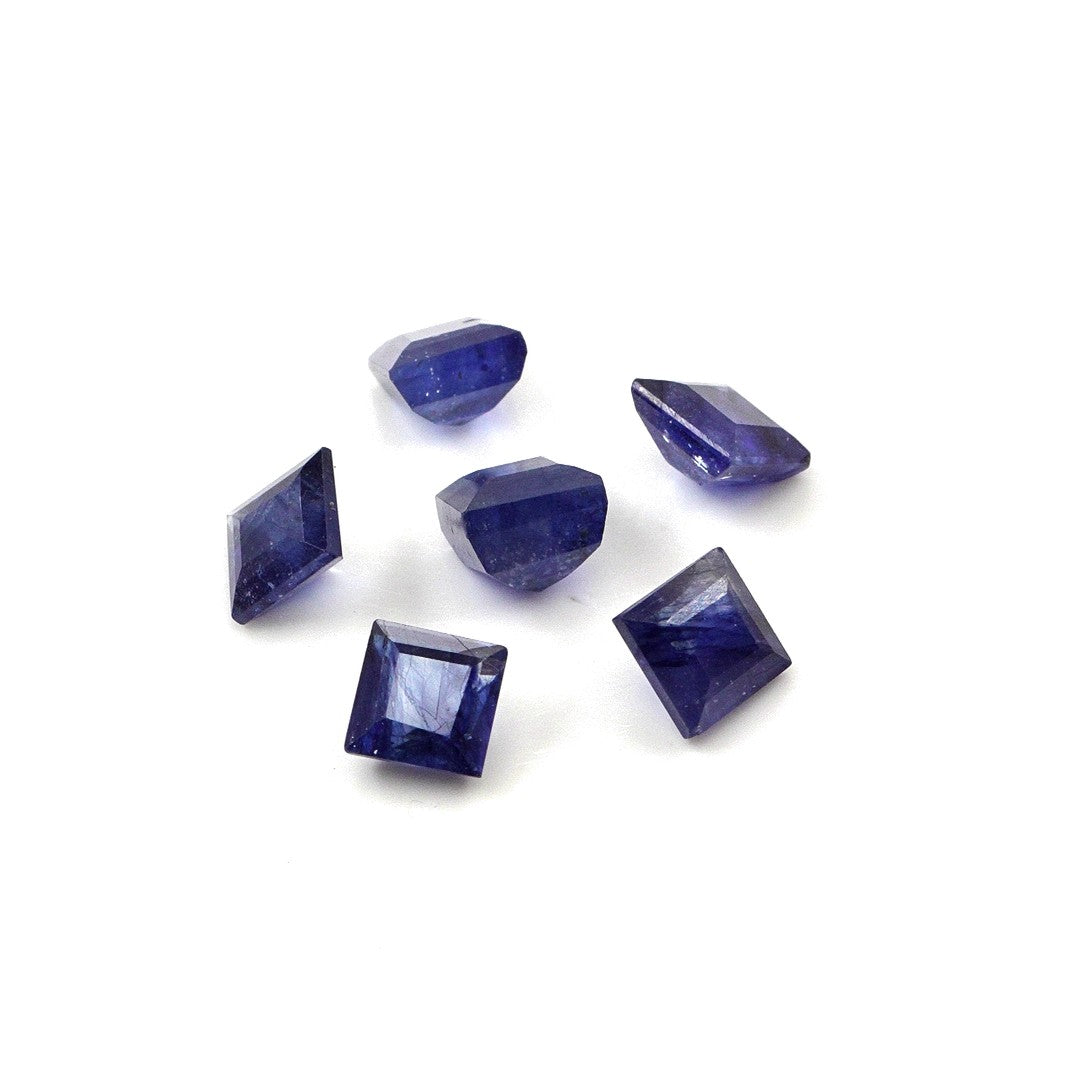 Natural Bangkok Blue Sapphire Calibrated Squares | 5mm & 6mm
