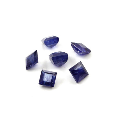 Natural Bangkok Blue Sapphire Calibrated Squares | 5mm & 6mm