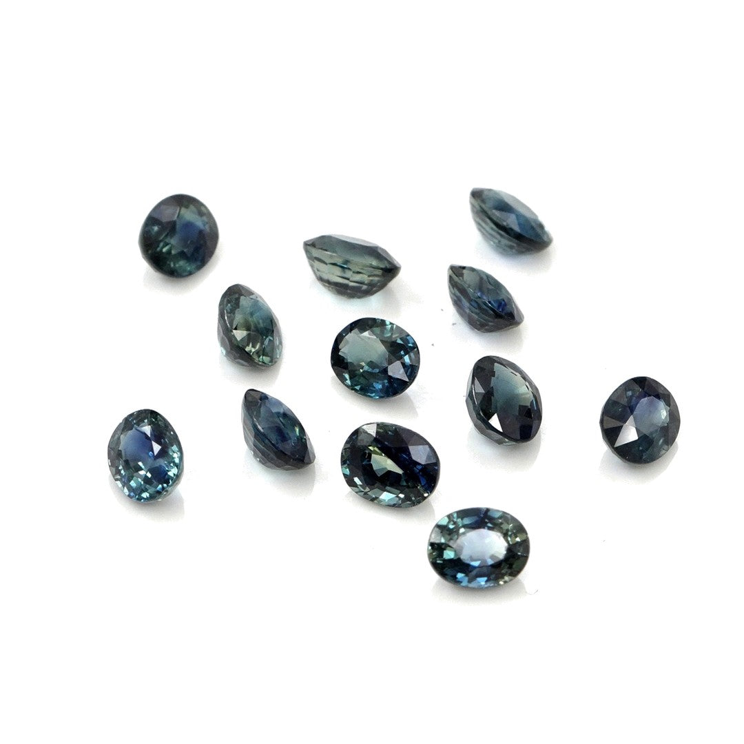 Natural Untreated Australian Teal Sapphire Calibrated Ovals | 3x4mm & 4x5mm