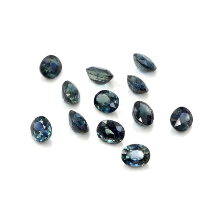Natural Untreated Australian Teal Sapphire Calibrated Ovals | 3x4mm & 4x5mm