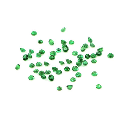 Natural Zambian Emerald Calibrated Rounds | 1.5mm & 1.75mm