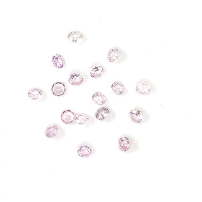 Natural Untreated Mozambique Pink Sapphire Calibrated Rounds | 2mm & 2.5mm