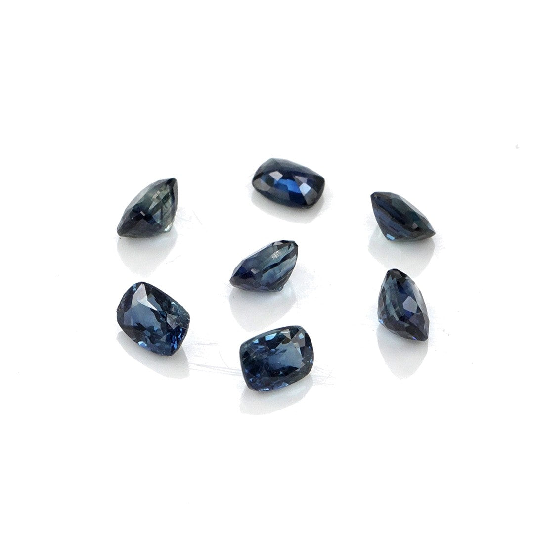Natural Untreated Australian Teal Sapphire Calibrated Long Cushion | 3x4mm & 4x5mm