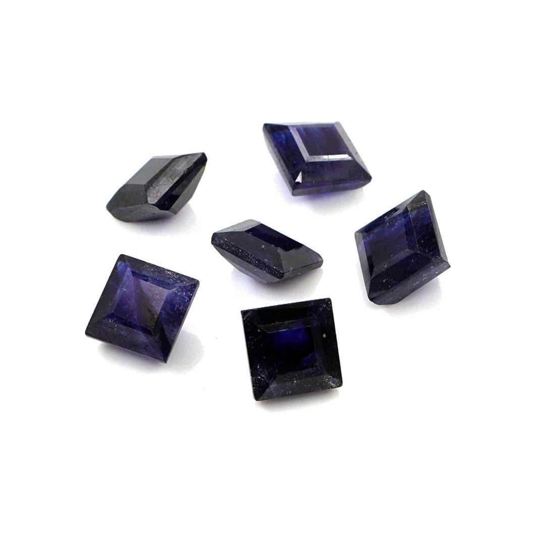 Natural Bangkok Blue Sapphire Calibrated Squares | 5mm & 6mm