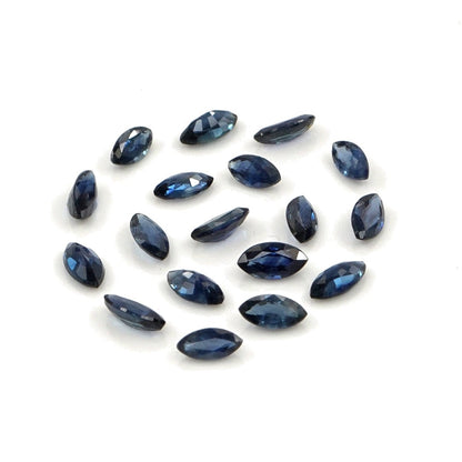Natural Untreated Blue Sapphire Calibrated Marquise | 1.5x3mm & 2x4mm
