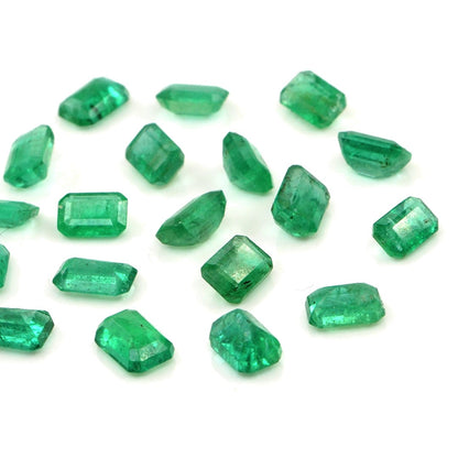 Natural Zambian Emerald Calibrated Octagons | 3x5mm & 4x6mm