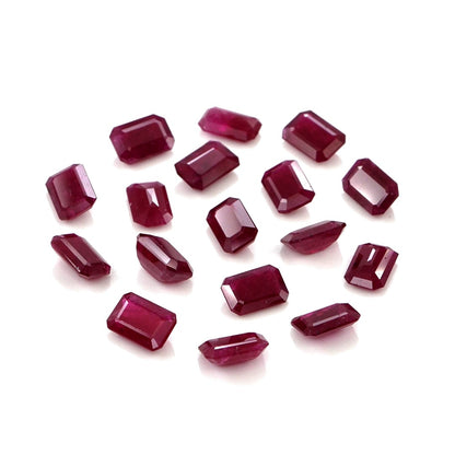 Natural Untreated Mozambique Ruby Calibrated Octagons | 3x5mm & 4x6mm