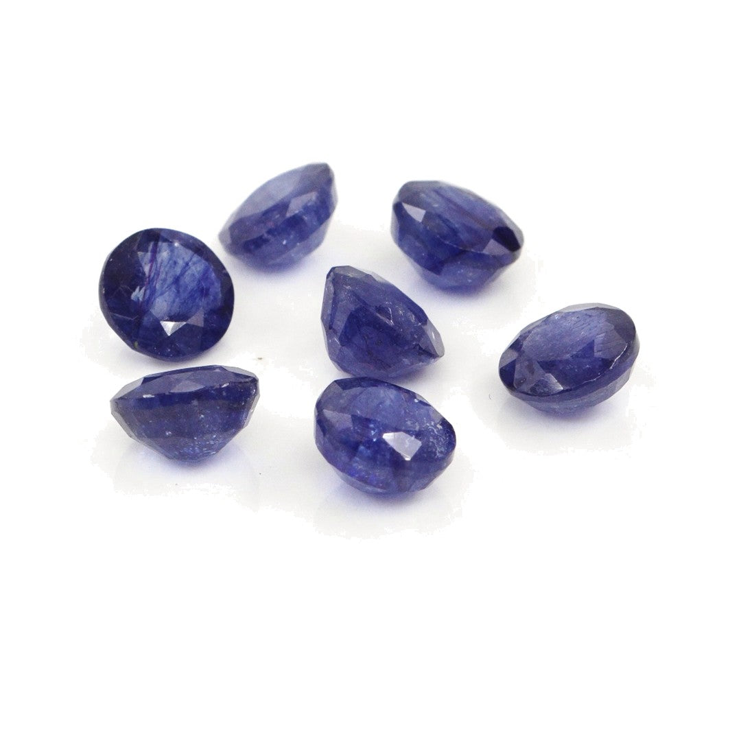 Natural Bangkok Blue Sapphire Calibrated Rounds | 7mm & 8mm