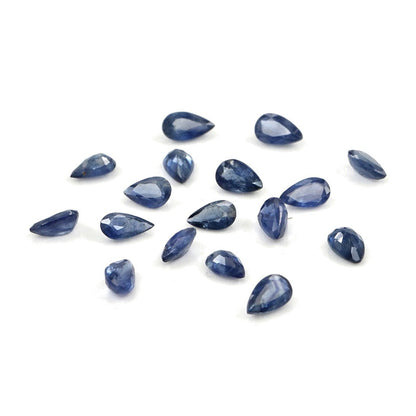 Natural Untreated Blue Sapphire Calibrated Pears | 3x5mm & 4x6mm