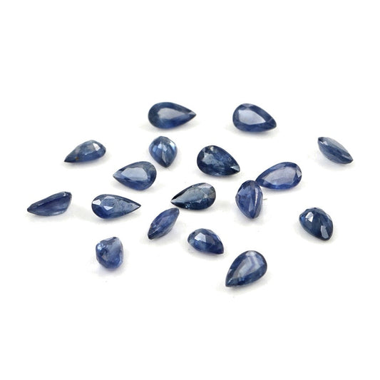Natural Untreated Blue Sapphire Calibrated Pears | 3x5mm & 4x6mm