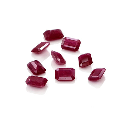 Natural Untreated Mozambique Ruby Calibrated Octagons | 5x7mm & 6x8mm