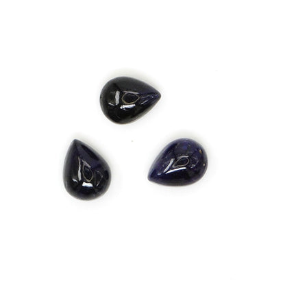 Natural Bangkok Blue Sapphire Calibrated Cabochon Pears | 7x9mm & 7x8mm
