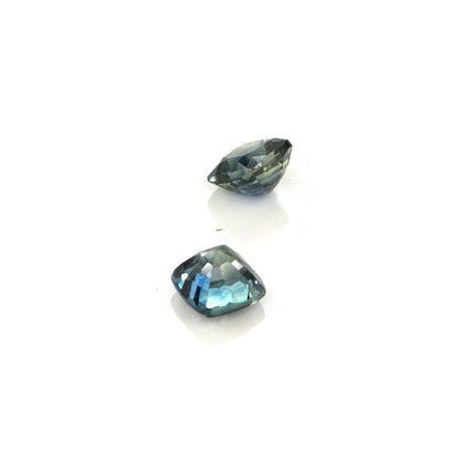 Natural Untreated Australian Teal Sapphire Calibrated Cushions | 5mm & 6mm