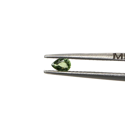 Natural Untreated Green Sapphire Calibrated Pears | 3x4mm & 4x5mm