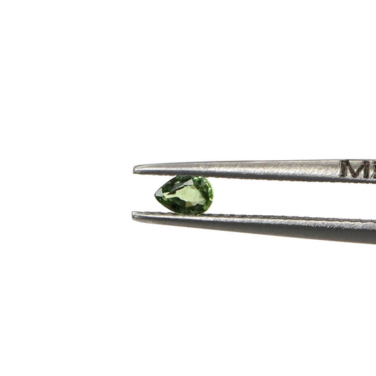 Natural Untreated Green Sapphire Calibrated Pears | 3x4mm & 4x5mm