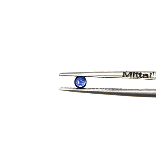 Natural Untreated Blue Sapphire Calibrated Cabochon Rounds | 3mm & 3.5mm