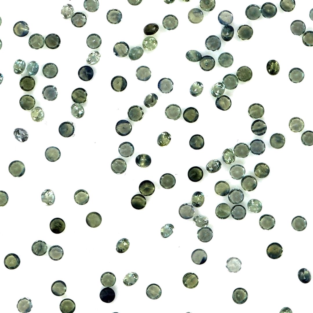Natural Untreated Teal Sapphire Calibrated Rounds | 2mm & 2.5mm
