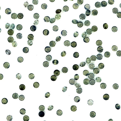 Natural Untreated Teal Sapphire Calibrated Rounds | 2mm & 2.5mm